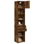 Narrow smoked oak veneer wood cabinet 45x42.5x225 cm by , Sideboards - Ref: Foro24-3281298, Price: 150,49 €, Discount: %