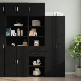 Armario estrecho madera de ingeniería negro 50x42,5x225 cm de , Aparadores - Ref: Foro24-3281309, Precio: 186,19 €, Descuento: %