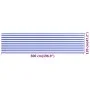 Blue and white HDPE balcony awning 120x500 cm by vidaXL, Umbrellas - Ref: Foro24-310894, Price: 21,50 €, Discount: %