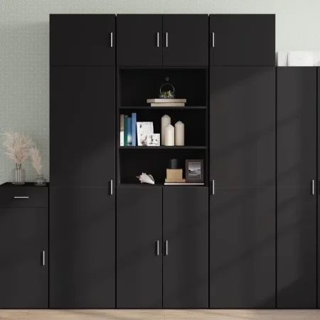 Engineered wood black wardrobe 70x42.5x225 cm by , Sideboards - Ref: Foro24-3281316, Price: 228,45 €, Discount: %