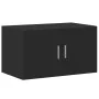 Engineered wood black wardrobe 70x42.5x225 cm by , Sideboards - Ref: Foro24-3281316, Price: 228,45 €, Discount: %