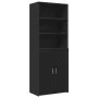 Engineered wood black wardrobe 70x42.5x225 cm by , Sideboards - Ref: Foro24-3281316, Price: 228,45 €, Discount: %