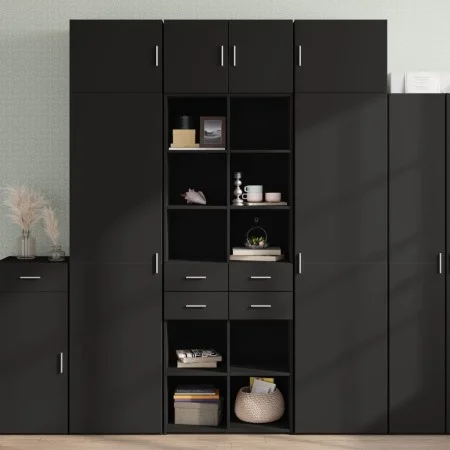 Engineered wood black wardrobe 70x42.5x225 cm by , Sideboards - Ref: Foro24-3281337, Price: 197,71 €, Discount: %