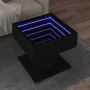 LED light center table in black engineered wood, 50x50x45 cm by , Coffee table - Ref: Foro24-847526, Price: 102,15 €, Discoun...