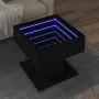 LED light center table in black engineered wood, 50x50x45 cm by , Coffee table - Ref: Foro24-847526, Price: 100,48 €, Discoun...