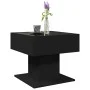 LED light center table in black engineered wood, 50x50x45 cm by , Coffee table - Ref: Foro24-847526, Price: 100,48 €, Discoun...