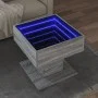 Center table and LED engineered wood in Sonoma gray, 50x50x45 cm by , Coffee table - Ref: Foro24-847530, Price: 89,38 €, Disc...