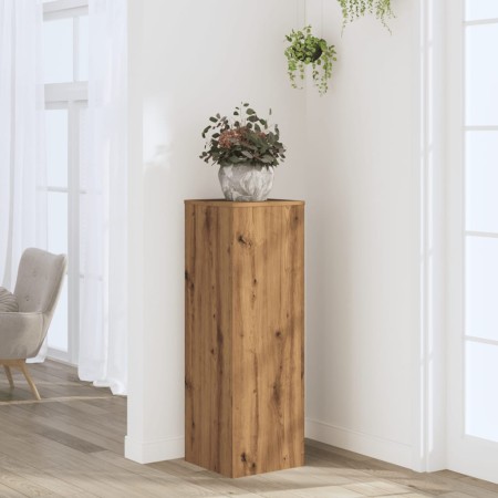 Engineered oak wood plant stands, artisan design, 33x33x100cm by , Pot stands - Ref: Foro24-852959, Price: 55,93 €, Discount: %
