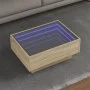Mesa de centro y LED madera ingeniería roble Sonoma 70x50x30 cm de , Mesas de centro - Ref: Foro24-847513, Precio: 103,64 €, ...