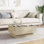 Wohnzimmertisch und LED-Beleuchtung aus Sonoma-Eichenfurnierholz, 70x50x30 cm. von , Couchtisch - Ref: Foro24-847513, Preis: ...
