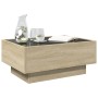 Mesa de centro y LED madera ingeniería roble Sonoma 70x50x30 cm de , Mesas de centro - Ref: Foro24-847513, Precio: 105,10 €, ...