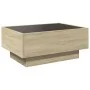Center table and LED engineered wood Sonoma oak 70x50x30 cm by , Coffee table - Ref: Foro24-847513, Price: 103,64 €, Discount: %