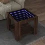 Center table and brown oak engineered wood LED 53x53x45 cm by , Coffee table - Ref: Foro24-847545, Price: 85,53 €, Discount: %