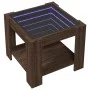 Center table and brown oak engineered wood LED 53x53x45 cm by , Coffee table - Ref: Foro24-847545, Price: 85,53 €, Discount: %