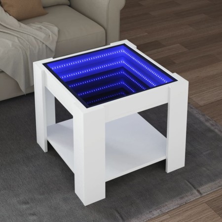 LED-Couchtisch aus weißem Ingenieurholz, 53x53x45 cm. von , Couchtisch - Ref: Foro24-847539, Preis: 84,64 €, Rabatt: %
