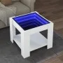 Center table with LED white engineered wood 53x53x45 cm by , Coffee table - Ref: Foro24-847539, Price: 83,48 €, Discount: %