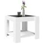 Center table with LED white engineered wood 53x53x45 cm by , Coffee table - Ref: Foro24-847539, Price: 83,48 €, Discount: %