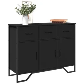 Ingenieurholz-Sideboard schwarz 97x32,5x74,5 cm von , Sideboards - Ref: Foro24-848559, Preis: 146,34 €, Rabatt: %