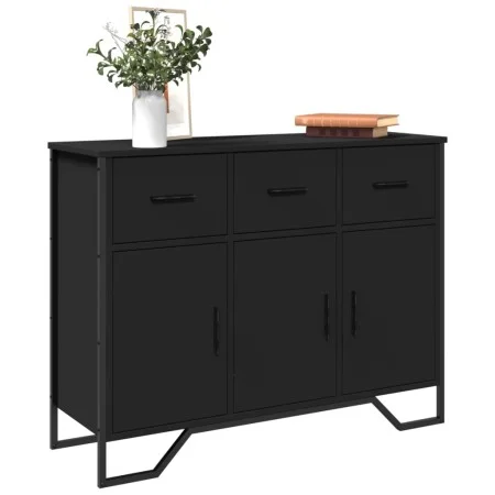 Engineered wood black sideboard 97x32.5x74.5 cm by , Sideboards - Ref: Foro24-848559, Price: 146,34 €, Discount: %