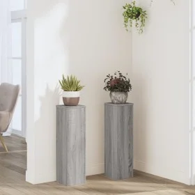 Pflanzenständer 2 Stück in Holzoptik Grau Sonoma 17x17x60 cm von , Topfständer - Ref: Foro24-852938, Preis: 43,56 €, Rabatt: %