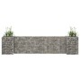 H-shaped gabion planter steel wire 260x40x60 cm by vidaXL, Pots and planters - Ref: Foro24-145659, Price: 58,44 €, Discount: %