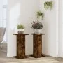 Pflanzenständer 2 Stück Eichenholz geräuchert 30x30x60 cm von , Topfständer - Ref: Foro24-3307859, Preis: 53,89 €, Rabatt: %