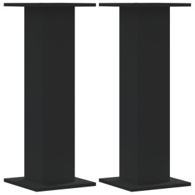 Pflanzenständer 2 Stück aus schwarzem Ingenieurholz 30x30x80 cm von , Topfständer - Ref: Foro24-3307865, Preis: 90,87 €, Raba...