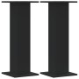 Soportes de plantas 2 uds madera ingeniería negro 30x30x80 cm de , Soportes para macetas - Ref: Foro24-3307865, Precio: 67,87 €