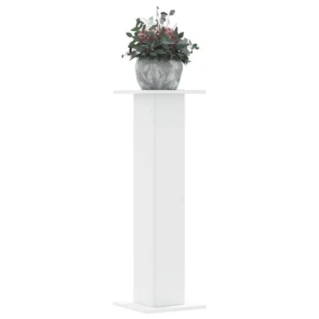 Soportes de plantas 2 uds madera ingeniería blanco 30x30x95 cm de , Soportes para macetas - Ref: Foro24-3307873, Precio: 91,7...