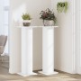 Pflanzenständer 2 Stück aus weißem Ingenieurholz 30x30x95 cm von , Topfständer - Ref: Foro24-3307873, Preis: 95,15 €, Rabatt: %