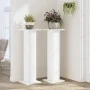 Soportes de plantas 2 uds madera ingeniería blanco 30x30x95 cm de , Soportes para macetas - Ref: Foro24-3307873, Precio: 91,7...