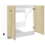 Unterschrank aus Holzwerkstoff für Spüle 80x46x81,5 cm. von , Küchenschränke - Ref: Foro24-849612, Preis: 76,69 €, Rabatt: %
