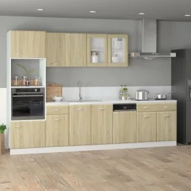 Set de muebles de cocina 7 pzas madera ingeniería roble Sonoma de , Armarios de cocina - Ref: Foro24-3307653, Precio: 589,72 ...