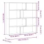 Corner shelf 4 levels oak wood Sonoma 85x85x140cm by , Bookcases and shelves - Ref: Foro24-3307812, Price: 191,05 €, Discount: %