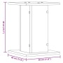 Pflanzenständer 2 Stück Eichenholz geräuchert 30x30x40 cm von , Topfständer - Ref: Foro24-3307850, Preis: 45,02 €, Rabatt: %