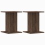 Soportes para plantas 2 uds madera marrón roble 30x30x40 cm