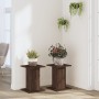 Soportes para plantas 2 uds madera marrón roble 30x30x40 cm