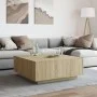 Wohnzimmertisch aus Sonoma-Eiche Spanplatte 100x100x40 cm von , Couchtisch - Ref: Foro24-3284051, Preis: 142,18 €, Rabatt: %