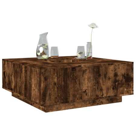 Mesa de centro madera de ingeniería roble ahumado 100x100x40 cm de , Mesas de centro - Ref: Foro24-3284053, Precio: 183,16 €
