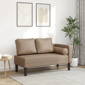 Chaise lounge sofa with synthetic leather cushions in cappuccino color. by , Daybeds - Ref: Foro24-4007569, Price: 145,56 €, ...