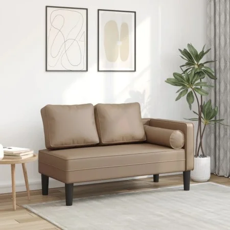 Chaise lounge sofa with synthetic leather cushions in cappuccino color. by , Daybeds - Ref: Foro24-4007569, Price: 145,56 €, ...