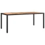 Garden table and chairs set 7 pieces with black PE rattan cushions by , Garden sets - Ref: Foro24-3276981, Price: 909,53 €, D...