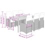 Gartentisch- und Stuhlset, 7-teilig, mit schwarzen PE-Rattan-Kissen. von , Gartensets - Ref: Foro24-3276981, Preis: 782,79 €,...
