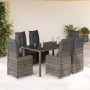 Gartentisch und Stühle 7-teilig und Kissen aus grauem Kunststoff-Rattan von , Gartensets - Ref: Foro24-3277035, Preis: 815,85...