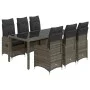 Gartentisch und Stühle 7-teilig und Kissen aus grauem Kunststoff-Rattan von , Gartensets - Ref: Foro24-3277037, Preis: 929,75...