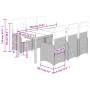 Gartentisch und Stühle 7-teilig und Kissen aus grauem Kunststoff-Rattan von , Gartensets - Ref: Foro24-3277037, Preis: 833,74...