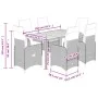 Gartentisch und Stühle 7-teilig und Kissen aus grauem Kunststoff-Rattan von , Gartensets - Ref: Foro24-3277023, Preis: 899,05...