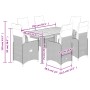 Gartentisch und Stühle 7-teilig und Kissen aus grauem Kunststoff-Rattan von , Gartensets - Ref: Foro24-3277023, Preis: 823,82...