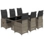 Gartentisch und Stühle 7-teilig und Kissen aus grauem Kunststoff-Rattan von , Gartensets - Ref: Foro24-3277040, Preis: 827,43...