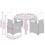Garden table and 5-piece chair set with beige synthetic rattan cushions. by , Garden sets - Ref: Foro24-3277096, Price: 616,8...